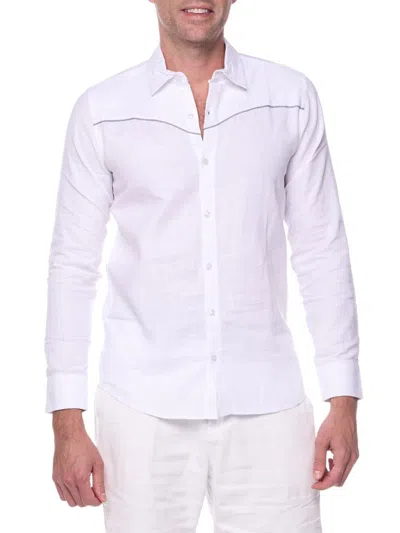 Ranee's Men's Slim Fit Shirt In White