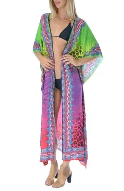 Ranee's Ranees Ombré Mixed Print Longline Duster In Multi