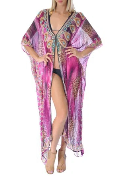 Ranee's Ranees Ombré Mixed Print Longline Duster In Multi