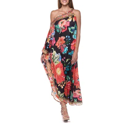 Ranee's Ranees One-shoulder Cover-up Dress In Multi