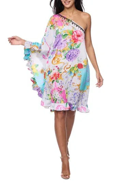 Ranee's Ranees One-shoulder Ruffle Dress In Multi