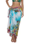 Ranee's Ranees Pareo Convertible Midi Cover-up Dress In Multi