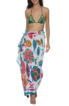 Ranee's Ranees Pareo Convertible Midi Cover-up Dress In Multi