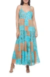 Ranee's Ranees Patchwork Cotton Maxi Sundress In Multi