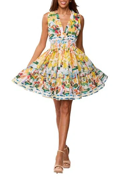 Ranee's Ranees Pleated Fit & Flare Minidress In Multi