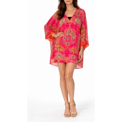 Ranee's Ranees Print Cotton Minidress In Pink