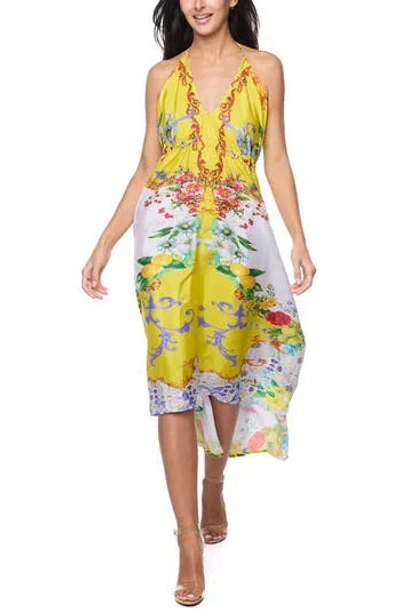 Ranee's Ranees Print Sundress In Yellow