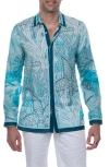 Ranee's Men's Aqua Allure Resort Shirt In Blue