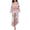 Ranee's Ranees Ruffle Sleeve Cover-up Duster In White