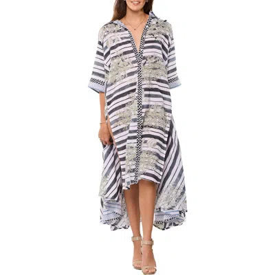 Ranee's Ranees Shell High-low Shirtdress In Multi