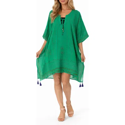 Ranee's Ranees Short Caftan In Green