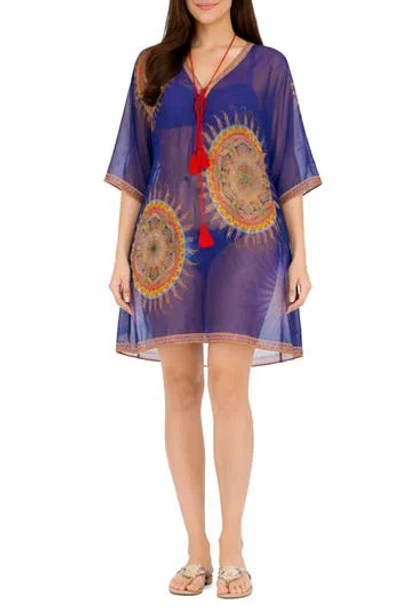 Ranee's Ranees Short Cover-up Poncho In Purple