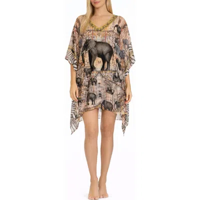 Ranee's Ranees Short Poncho In Brown