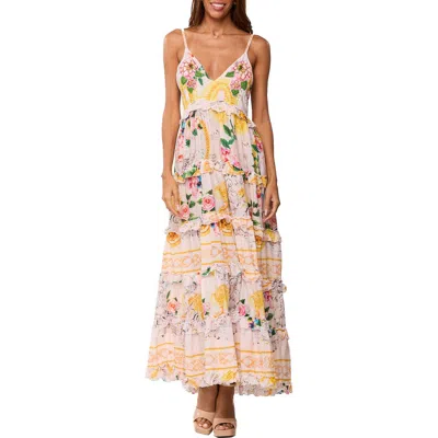 Ranee's Ranees Sunshine Sleeveless Maxi Dress In Multi