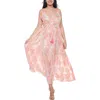 Ranee's Ranees Tassel Cotton Maxi Sundress In Pink
