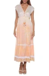 Ranee's Ranees Tassel Cover-up Maxi Dress In Orange