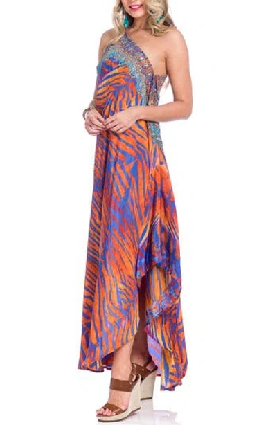Ranee's Ranees Three Way Handkerchief Hem Maxi Dress In Multi
