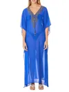 Ranee's Women's Embellished Cover Up Caftan In Blue
