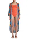 RANEE'S WOMEN'S FIRE KIMONO DUSTER COVERUP