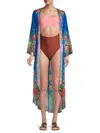 RANEE'S WOMEN'S FLORAL LONGLINE COVER UP DUSTER