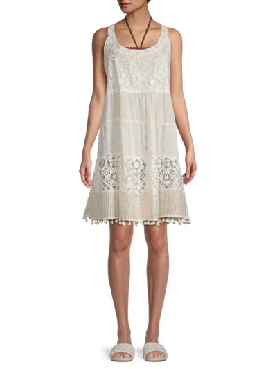 Ranee's Women's Haley Lace Cover Up Dress In Ivory