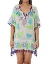 RANEE'S WOMEN'S PALM TASSEL MINI KAFTAN COVERUP