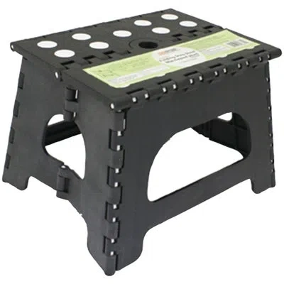 Range Kleen 1 Step Plastic Step Stool With 300 Lb. Load Capacity In Black