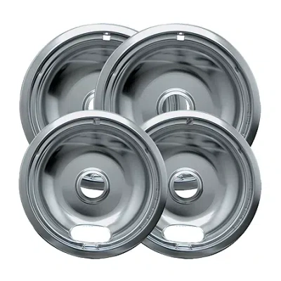 Range Kleen 4-pack Drip Bowls In Silver