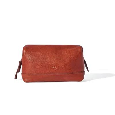 Range Revolution Brown Mahogany Leather Dopp Kit