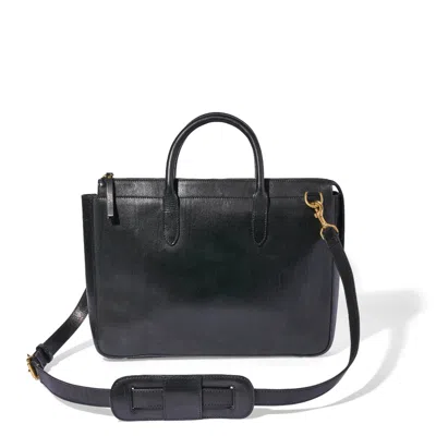 Range Revolution Men's Black Leather Heritage Briefcase