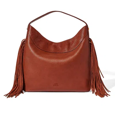 Range Revolution Women's Brown Mahogany Fringe Hobo