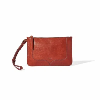Range Revolution Women's Brown Mahogany Leather Wristlet