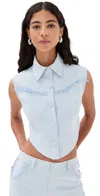 Rangel Antonella Top Dusty Sky In Dusty Sky