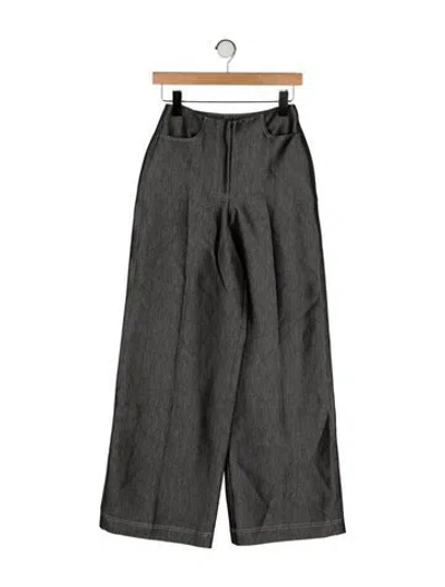 Pre-owned Rangel High-rise Wide Leg Jeans W/ Tags In Gray