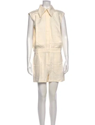 Pre-owned Rangel Romper In Neutral