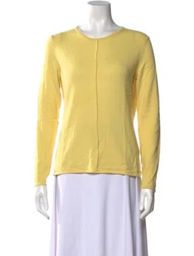 Pre-owned Rani Arabella Cashmere Crew Neck Sweater In Yellow