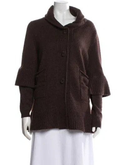 Pre-owned Rani Arabella Cashmere Mock Neck Sweater In Brown