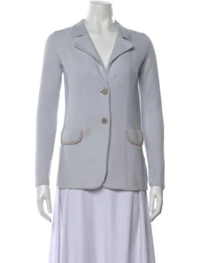 Pre-owned Rani Arabella Cashmere Open Front Sweater In Blue