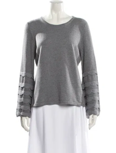 Pre-owned Rani Arabella Cashmere Scoop Neck Sweater In Gray