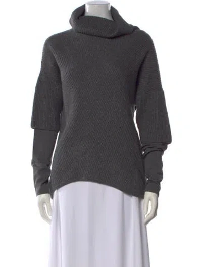 Pre-owned Rani Arabella Cashmere Turtleneck Sweater In Gray