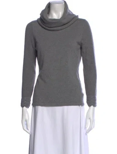 Pre-owned Rani Arabella Cashmere Turtleneck Sweater In Gray