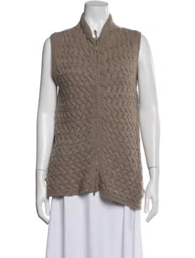 Pre-owned Rani Arabella Cashmere Vest In Neutral