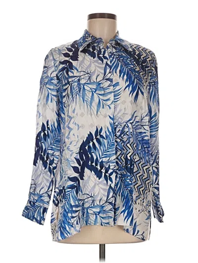 Pre-owned Rani Arabella Long Sleeve Blouse In Blue