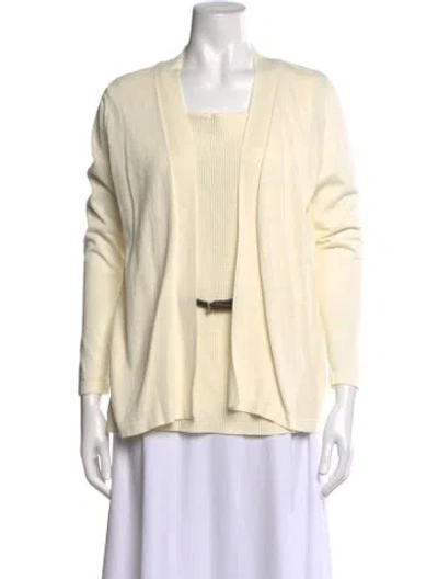 Pre-owned Rani Arabella Open Front Sweater In Neutral