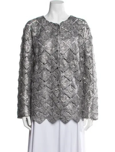 Pre-owned Rani Arabella Patterned Jacket In Grey