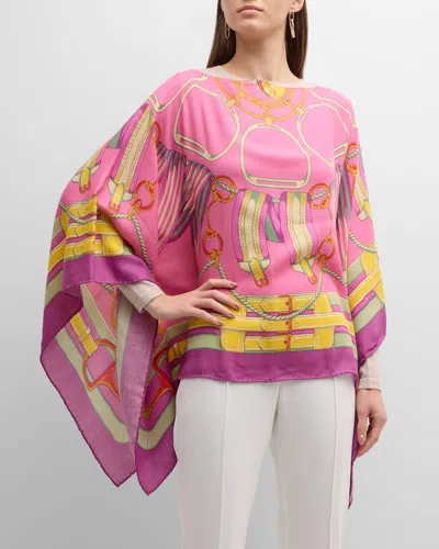 Rani Arabella Stir Up Print Cashmere & Silk Scarf In Multi
