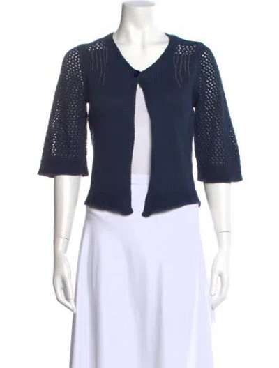 Pre-owned Rani Arabella V-neck Sweater In Blue