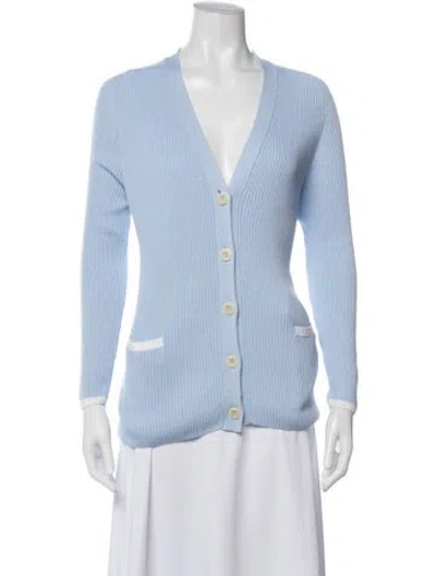 Pre-owned Rani Arabella V-neck Sweater In Blue