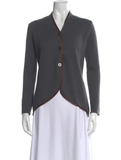 Pre-owned Rani Arabella V-neck Sweater In Gray