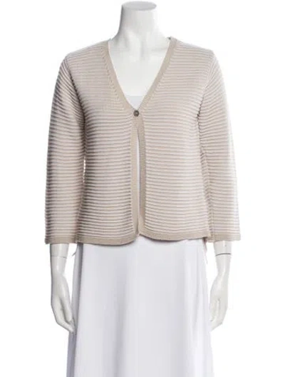 Pre-owned Rani Arabella V-neck Sweater In Neutral